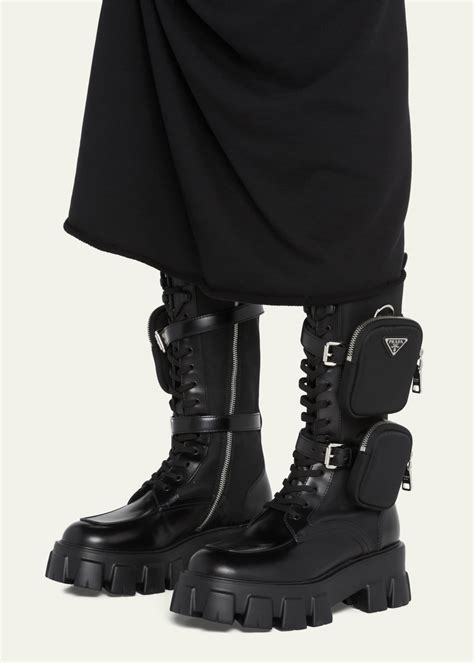 prada combat boots review|Prada monolith boots men.